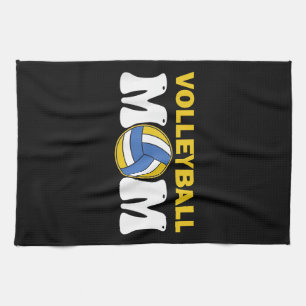 Women Volleyball Mum Shirt Game Day Funny Player Tea Towel