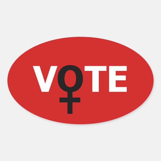 Women Vote - Feminist Suffrage Political Sticker (Front)
