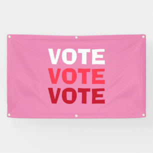 Women Vote Pink Political Election Campaign Banner