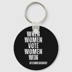 Women Vote Women Win Kamala Harris Team Coconut 20 Key Ring