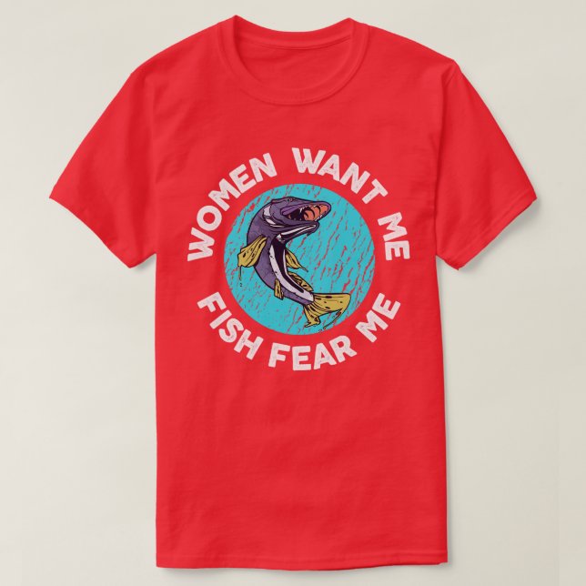 Women Want Fish Me Fear Me  T-Shirt (Design Front)