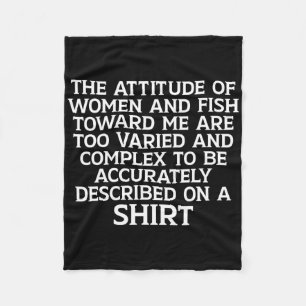 Women Want Me Funny Fish Fear Me Fishing Meme Fish Fleece Blanket