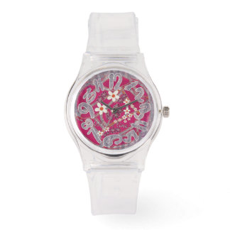 Women watch flower style pink