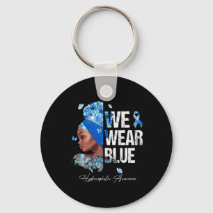 Women We Wear Blue Hydrocephalus Awareness Key Ring