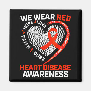 Women We Wear Red Heart Disease Awareness Magnet