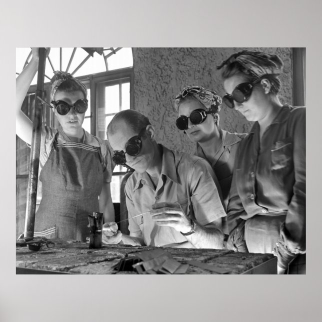 Women Welders in WWII, 1940s Poster (Front)