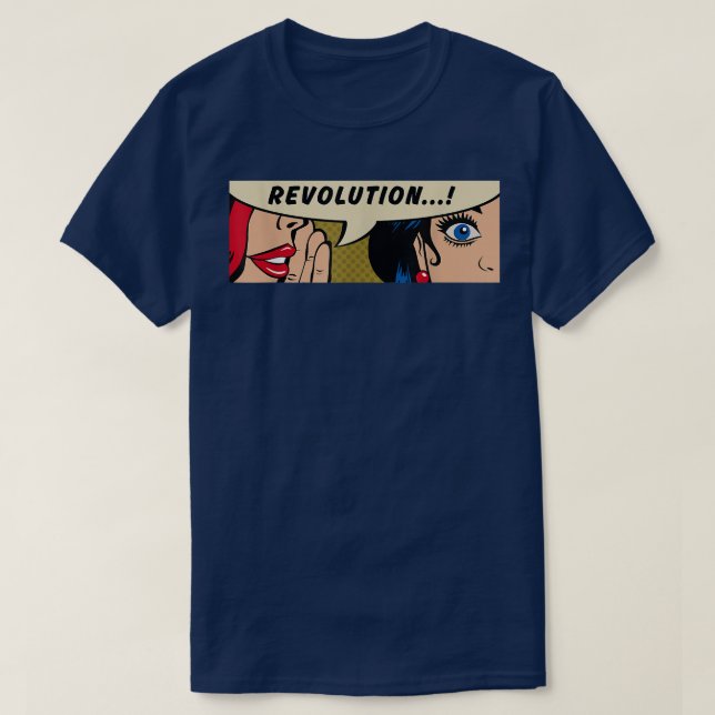 Women WhisperingRevolutionFeminismComic Pop Art 63 T-Shirt (Design Front)