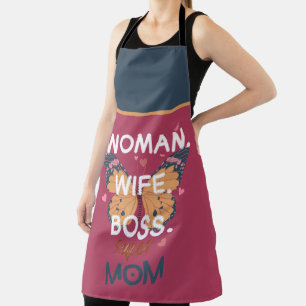 Women, wife, boss, super mum apron