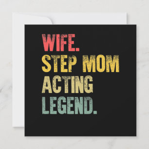 Women  Wife Step Mum Acting Legend Premium . Thank You Card