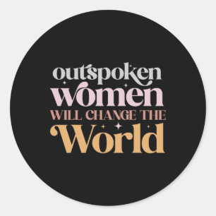 Women Will Change The World Feminist Girl Power  Classic Round Sticker