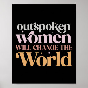 Women Will Change The World Feminist Girl Power Poster