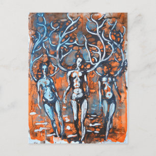 Women With Antler Wings Postcard