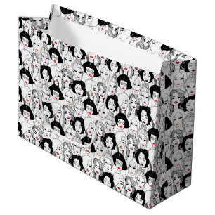 Women With Lipstick Pattern Large Gift Bag