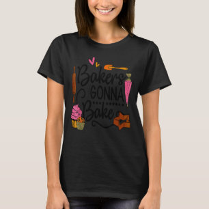 Women Woman Baking Baker Hobby Food Cakes Cupcake T-Shirt