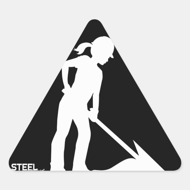 Women Working Construction Themed Sticker (Front)
