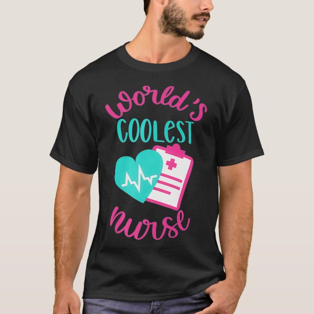 Women Worlds Coolest Nurse Nursing Student Gift Pr T-Shirt (Front)