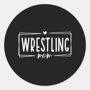 Women Wrestling Mum Shirt Funny Wrestle Wrestler M Classic Round Sticker