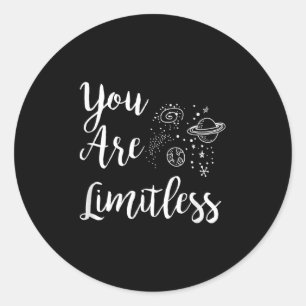 Women You Are Limitless Amazing Motivational  Classic Round Sticker