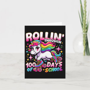 Womens 100 Days Of School Girls Teacher 100th Day  Card