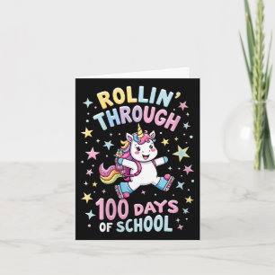 Womens 100 Days Of School Girls Teacher 100th Day Card