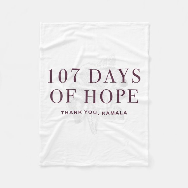 Womens 107 Days Kamala Harris V-neck _1  Fleece Blanket (Front)
