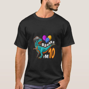 Womens 10th Birthday Pirate Dinosaur Birthday T Re T-Shirt