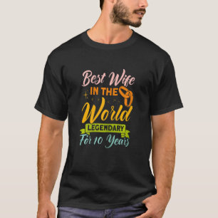 Womens 10th Wedding Anniversary Married Couples 10 T-Shirt