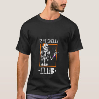 Womens 12 FT Skelly Club Halloween 12 Foot Skeleto T-Shirt