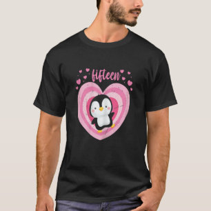 Womens 15 Year Old Cute Penguin Birthday Girl 15th T-Shirt