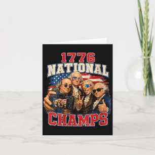 Womens 1776 National Champs Funny Patriotic Card