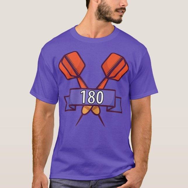 Womens 180 Funny Darts Gift T-Shirt (Front)