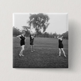 Women's 1920s Golf Fashion 15 Cm Square Badge