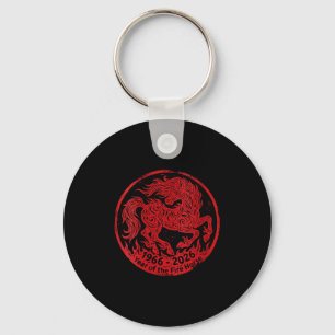 Women's 1966 2026 year of the fire horse 60th key ring