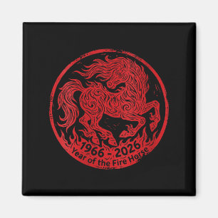Women's 1966 2026 year of the fire horse 60th magnet