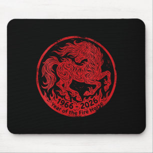 Women's 1966 2026 year of the fire horse 60th mouse pad