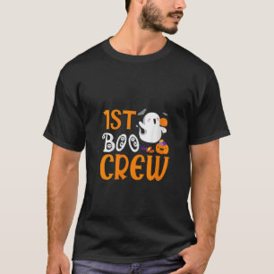 Womens 1ST Boo Crew Teacher Student Funny Hallowee T-Shirt