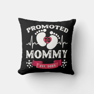 Womens 1st Time Mum EST 2025 New First Mummy Mothe Cushion