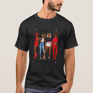 Womens 2022 Black Girls Trip Summer Vacation Afric T-Shirt