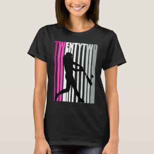 Womens 22nd Baseball Birthday Softball Queen Base T-Shirt
