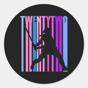 Womens 22nd Birthday Field Hockey Player Sports Gi Classic Round Sticker