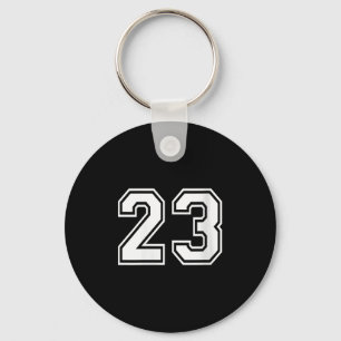 Womens 23 Number Twenty-three Team Sports Graphic Key Ring
