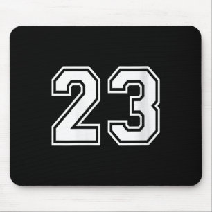Womens 23 Number Twenty-three Team Sports Graphic Mouse Pad