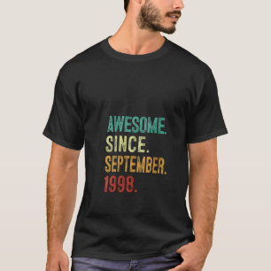 Womens 25th Birthday Awesome Since September 1998  T-Shirt