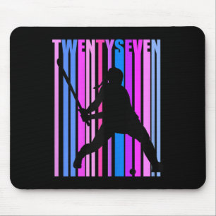 Womens 27th Birthday Field Hockey Player Sports Gi Mouse Pad