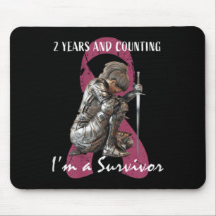 Womens 2 Years Cancer Free Pink Breast Cancer Surv Mouse Pad
