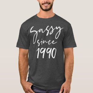 Womens 30 Vintage Sassy Since 1990 Classic Awesome T-Shirt