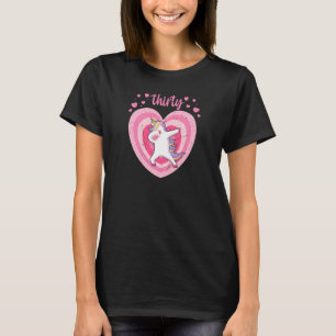 Womens 30 Year Old Cute Unicorn Birthday Girl 30th T-Shirt