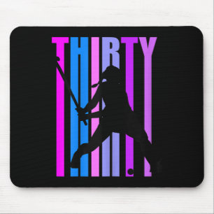 Womens 30th Birthday Field Hockey Player Sports Gi Mouse Pad