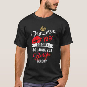 Women's 30Th Birthday Wife Gift Idea Funny 1991 T-Shirt