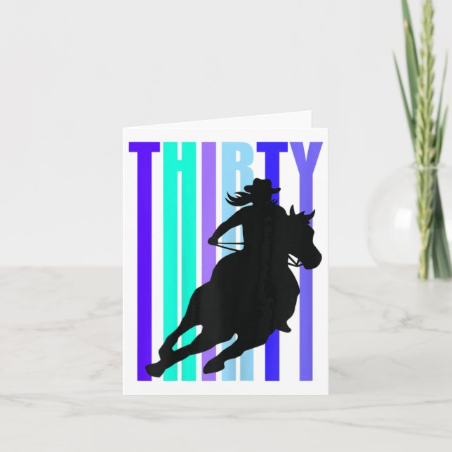 Womens 30th Birthday Womens Horse Riding Lovers Ro Card (Front)